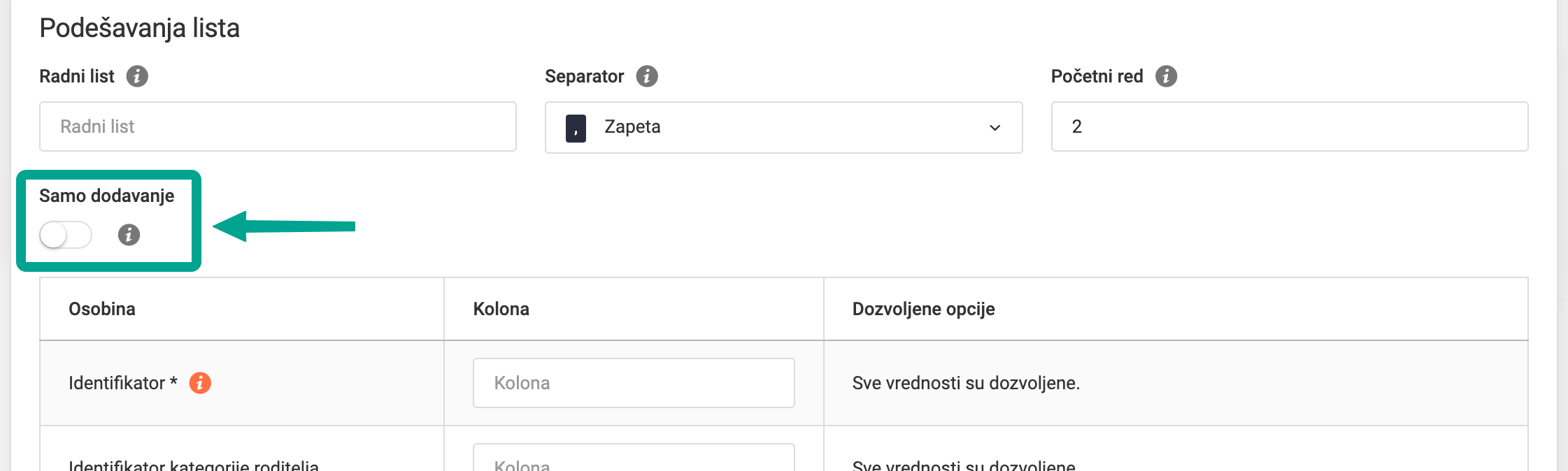 Snimak ekrana ažuriranja