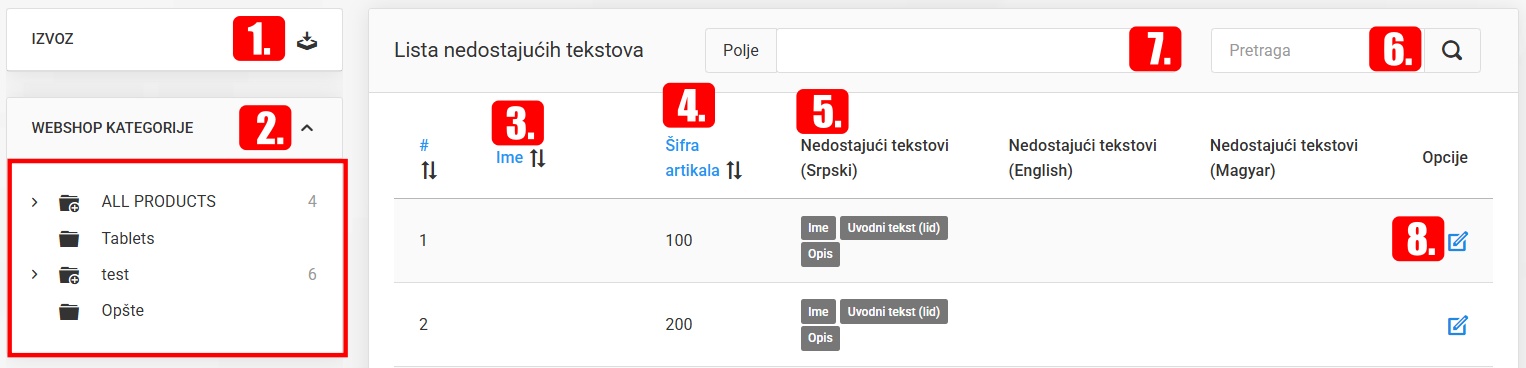 Snimka zaslona za ovaj korak