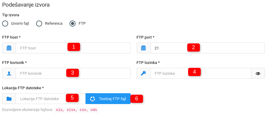 Opšta podešavanja za svaku sinhronizaciju