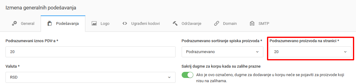Snimak ekrana ažuriranja