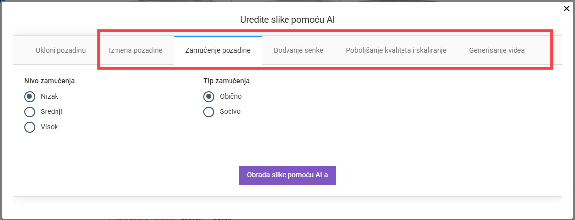 Snimak ekrana ažuriranja