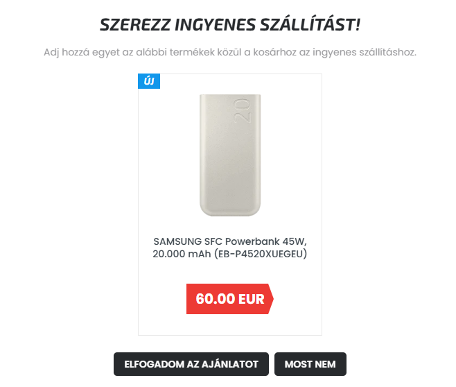 Képernyőkép a frissítésről