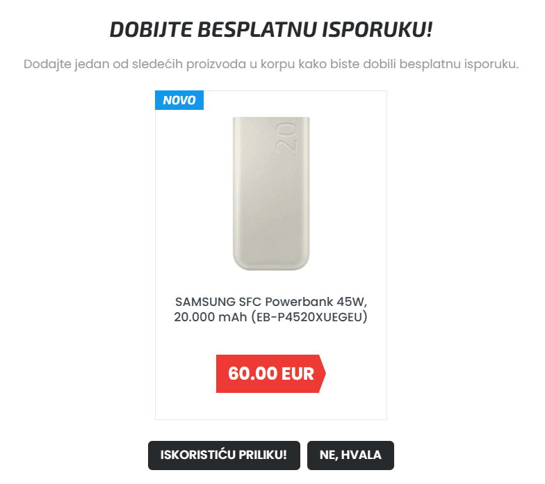 Snimak ekrana ažuriranja