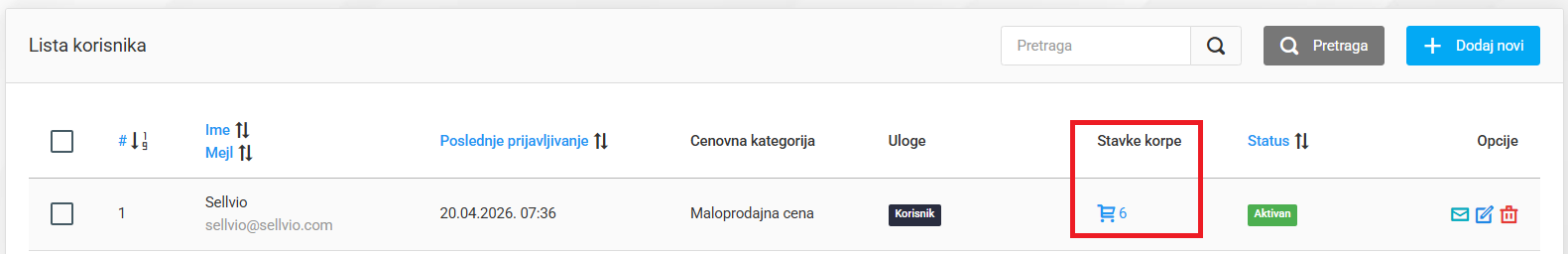 Snimak ekrana ažuriranja