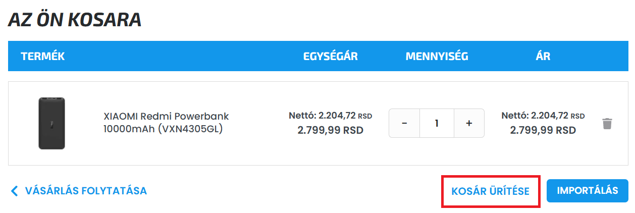 Képernyőkép a frissítésről