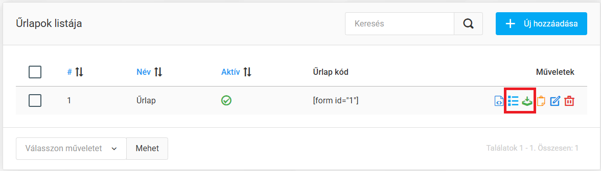 Képernyőkép a frissítésről
