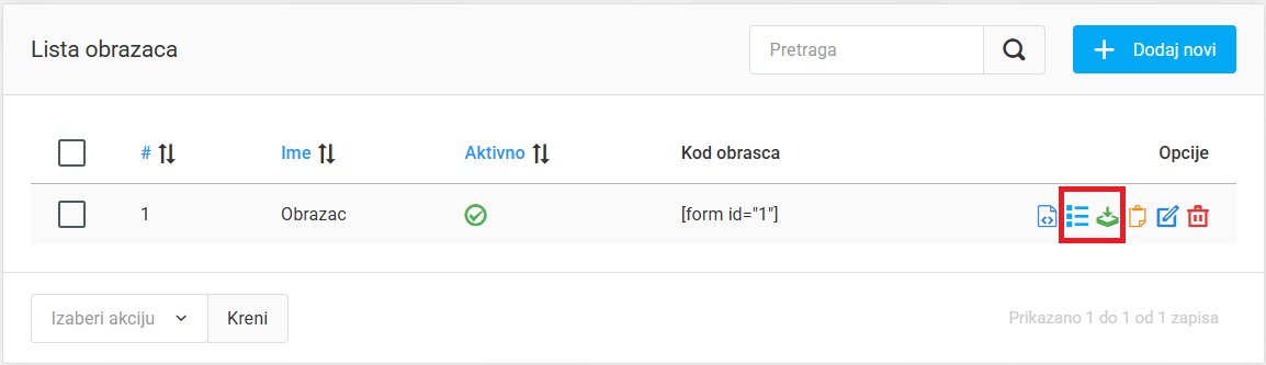 Snimak ekrana ažuriranja